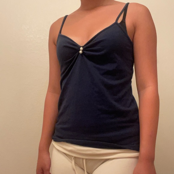 Blue V Neck Tank Top - Picture 4 of 7